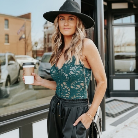 Free People Bedroom Date Bodysuit in Green - Picture 13 of 16